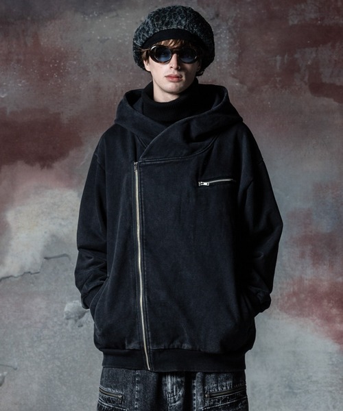 「glamb」 ジップアップパーカー M ブラック メンズの画像