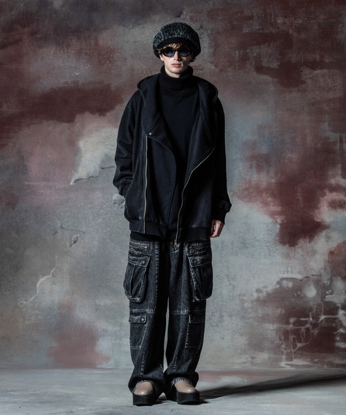 「glamb」 ジップアップパーカー M ブラック メンズの画像