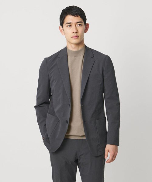 tシャツ ショートスリーブ モックネック ニットTシャツ UA COZY ウォッシャブル 抗菌防臭 メンズの画像