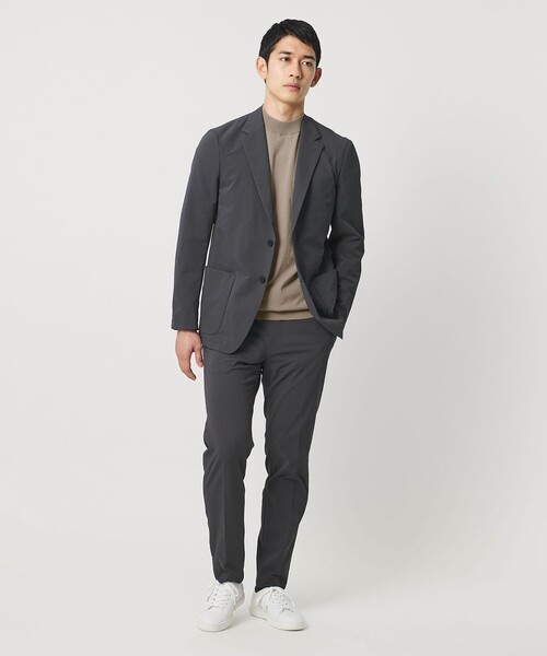 tシャツ ショートスリーブ モックネック ニットTシャツ UA COZY ウォッシャブル 抗菌防臭 メンズの画像