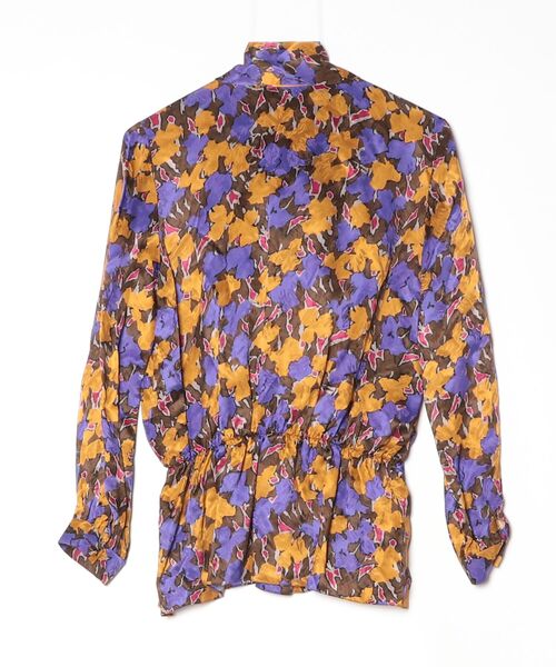 BALENCIAGA（バレンシアガ） 花柄長袖ブラウス 34 パープル レディース 