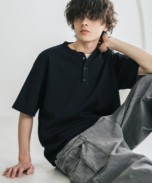 Rocky Monroe（ロッキーモンロー） ヘンリーネック tシャツ オーバー