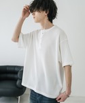 ヘンリーネック tシャツ 新色追加 オーバーサ...の詳細画像2