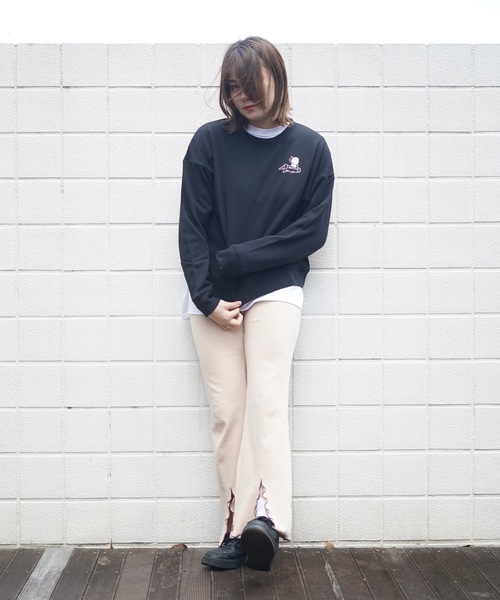 「roial」 スウェットカットソー MEDIUM ベージュ レディース_画像9