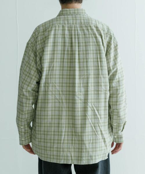「THOMAS MASON」 長袖シャツ LARGE ベージュ メンズ_画像7