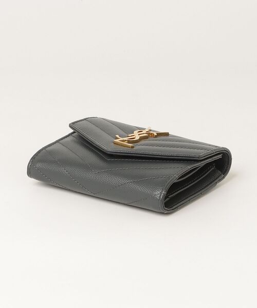 SAINT LAURENT PARIS」 カサンドラ 財布 - グレー レディース