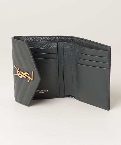SAINT LAURENT PARIS」 カサンドラ 財布 - グレー レディース