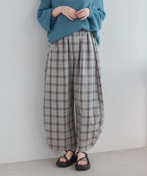 Drawer ドゥロワー 人気完売品　美脚　チェックパンツ40 神崎恵着　ブルー チェックパンツ（色：ブルー系）のおすすめ人気商品一覧 通販 - Yahoo