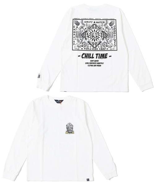 「KRIFF MAYER」 長袖Tシャツ X-LARGE イエロー メンズ_画像3