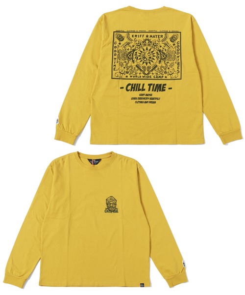 「KRIFF MAYER」 長袖Tシャツ X-LARGE イエロー メンズ_画像4
