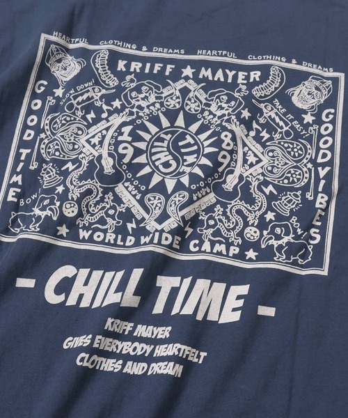 「KRIFF MAYER」 長袖Tシャツ X-LARGE イエロー メンズ_画像6