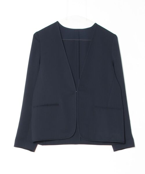 美品 UNITED ARROWSノーカラージャケット 紺色 ユナイテッドアローズ UNITED ARROWS（ユナイテッドアローズ） ノーカラージャケット 36