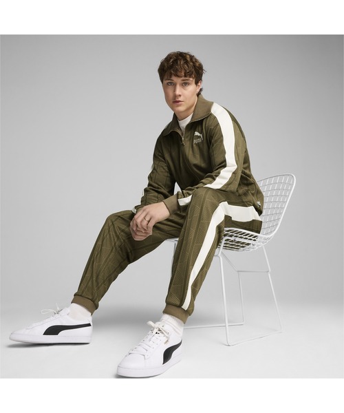 「PUMA」 ジップアップパーカー MEDIUM チョコ メンズ_画像3
