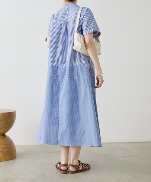 ワンピース 切替ストライプワンピース「SUM1 STYLE」の画像