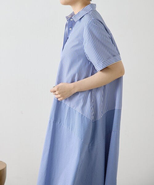ワンピース 切替ストライプワンピース「SUM1 STYLE」の画像