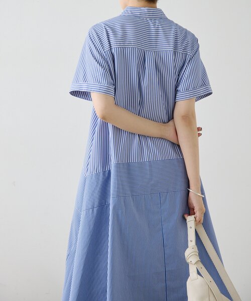 ワンピース 切替ストライプワンピース「SUM1 STYLE」の画像