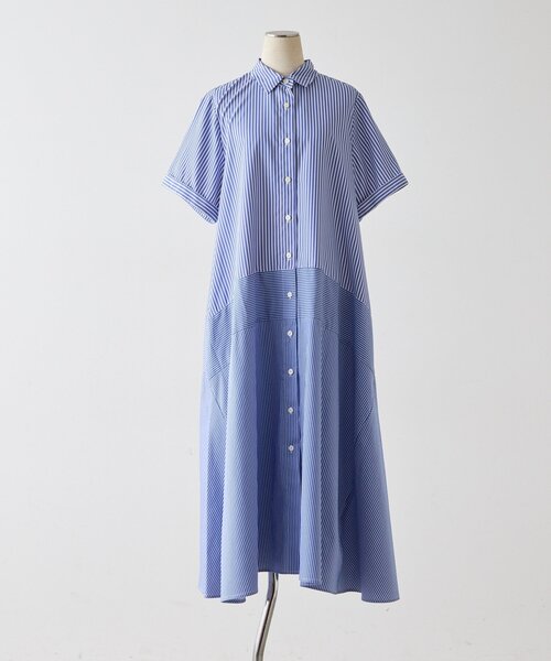 ワンピース 切替ストライプワンピース「SUM1 STYLE」の画像