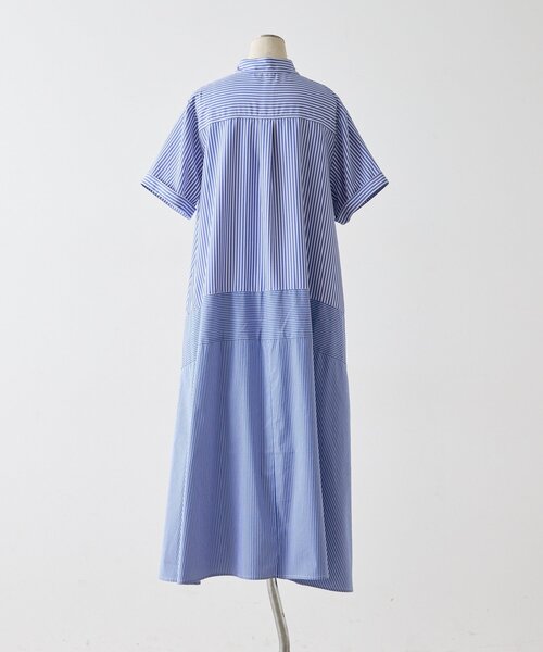 ワンピース 切替ストライプワンピース「SUM1 STYLE」の画像