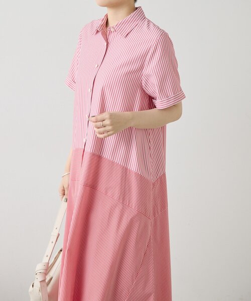 ワンピース 切替ストライプワンピース「SUM1 STYLE」の画像