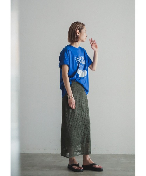 「FIL DE FER」 半袖Tシャツ FREE ホワイト レディース_画像3