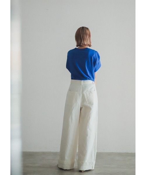 「FIL DE FER」 半袖Tシャツ FREE ホワイト レディース_画像7