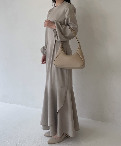 「junoah」 長袖ワンピース MEDIUM ブラック レディース_画像9