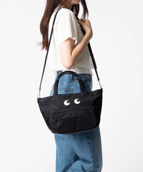 ANYA HINDMARCH 2way ハンドバッグ ブラック ANYA HINDMARCH（アニヤ・ハインドマーチ） 2WAYバッグ FREE ブラック