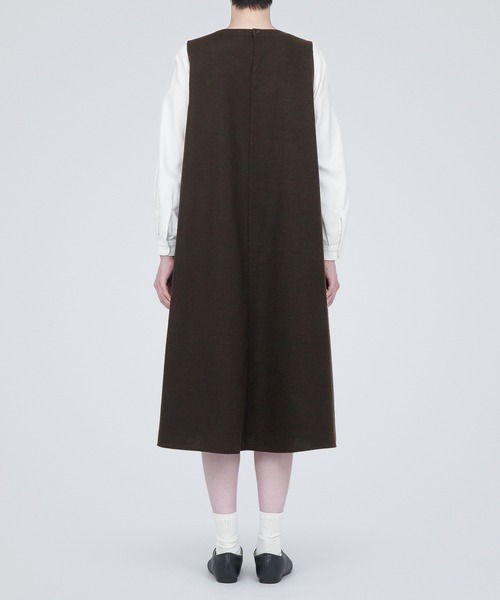 「無印良品」 サロペットスカート S ベージュ レディース_画像4