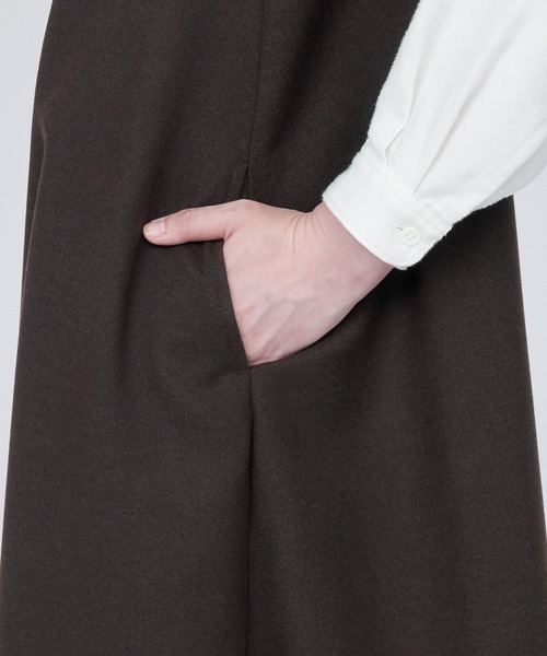 「無印良品」 サロペットスカート S ベージュ レディース_画像6