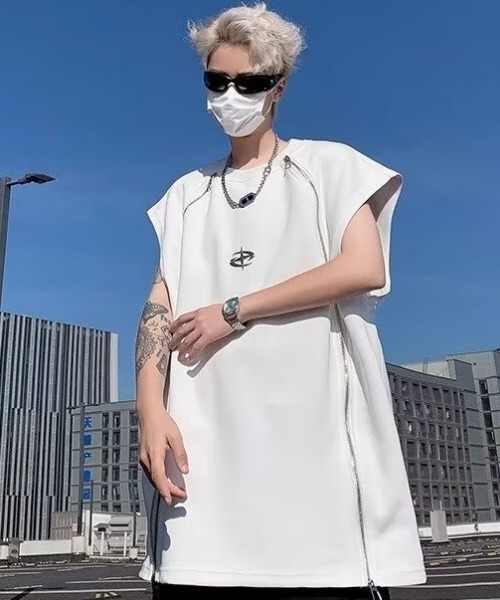 「MGV」 ノースリーブトップス X-LARGE ホワイト メンズ_画像5