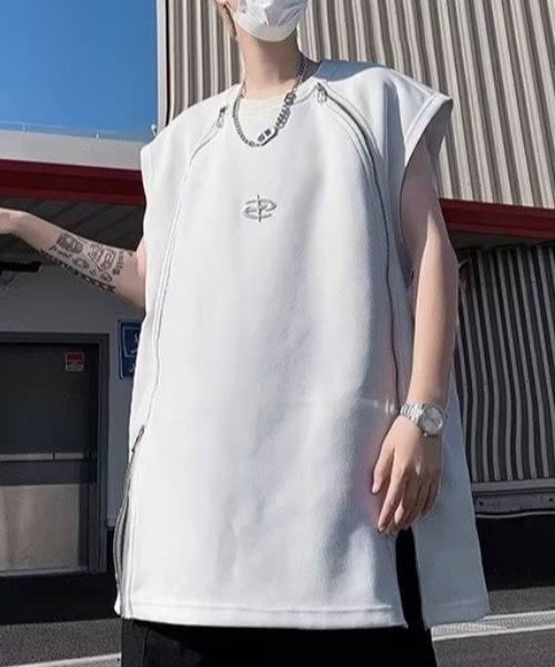「MGV」 ノースリーブトップス X-LARGE ホワイト メンズ_画像6