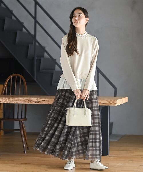 r・p・s（アールピーエス） ロング スカート ホットフィックスチェック