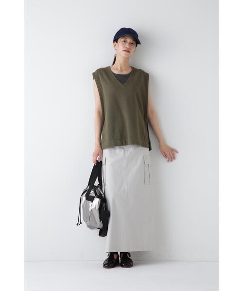 「human woman」 スカート MEDIUM グレー レディース_画像6