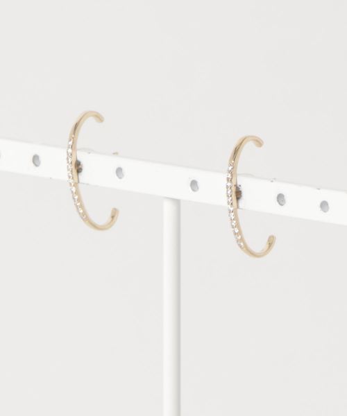 【2025A/W新作★送料無料】 con affetto(ファッション) K10ダイヤデザインピアス ピアス アクセサリー