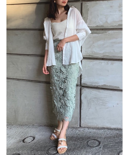 スカート モチーフケミカルレースジャストウエストスカート 2 Zozotown 通販 Paypayモール