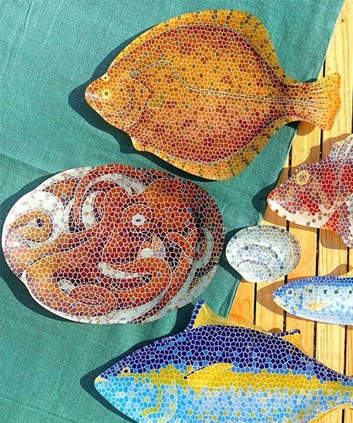 DULTON（ダルトン） 食器 GLASS FISHERY PLATE/ガラスフィッシャリー