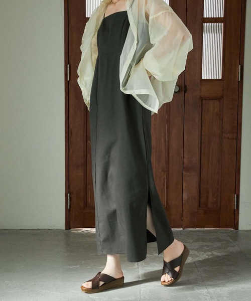 Fashion Letter サンダル 日本製ウェッジソールクロスデザイン