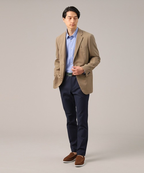 スラックス 「Made in JAPAN」播州織 ヘリンボン ストレート パンツ メンズの画像