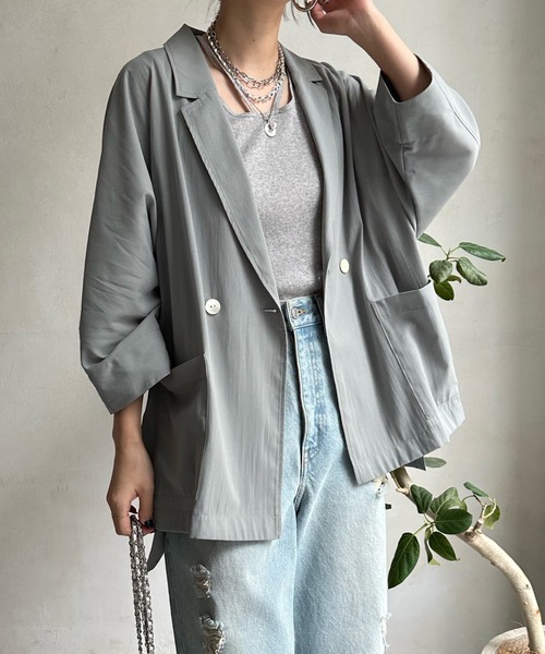 ジャケット テーラードジャケット シアードルマンジャケット ポリエステル