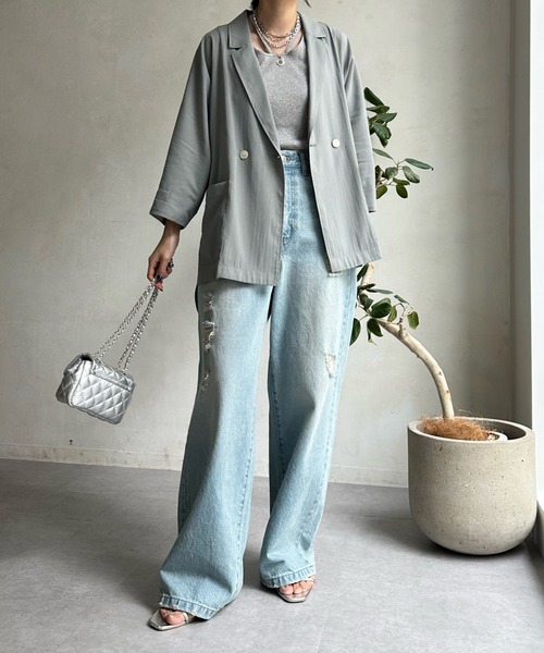 ジャケット テーラードジャケット シアードルマンジャケット ポリエステル