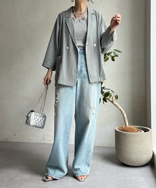 ジャケット テーラードジャケット シアードルマンジャケット ポリエステル