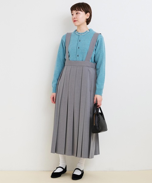 【★大感謝セール】 in am I fact Skirt pleats _OJO ジャンパースカート ワンピース
