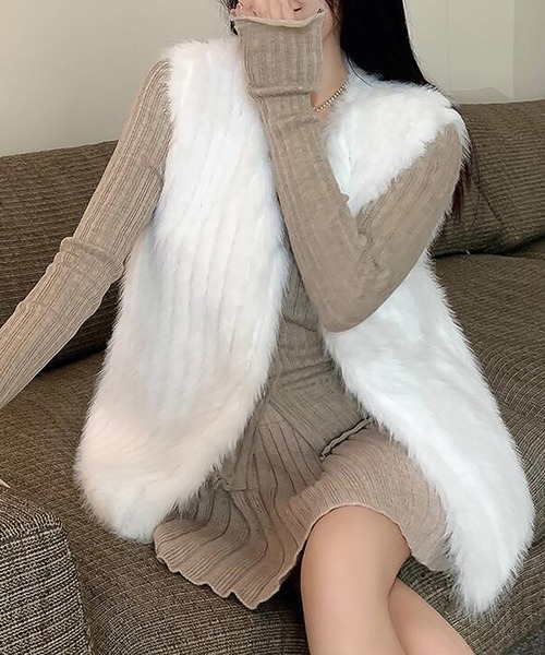 Girly Doll（ガーリードール） ベスト ジレ フェイクファーベスト