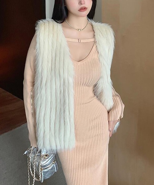 Girly Doll（ガーリードール） ベスト ジレ フェイクファーベスト