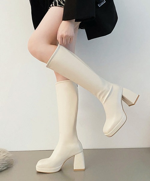 Dewlily ブーツ ヒールロングブーツ レディース : ZOZOTOWN Yahoo!店
