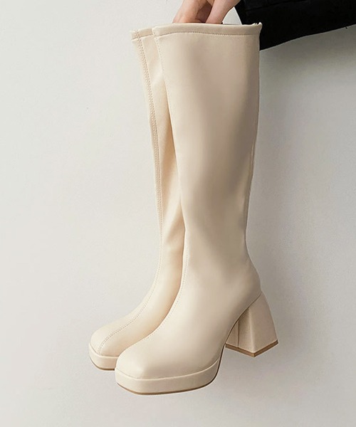 Dewlily ブーツ ヒールロングブーツ レディース : ZOZOTOWN Yahoo!店