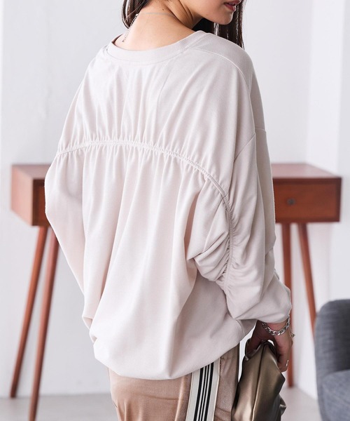 RANAN（ラナン） tシャツ 「24AW新色追加」バックギャザーVネック