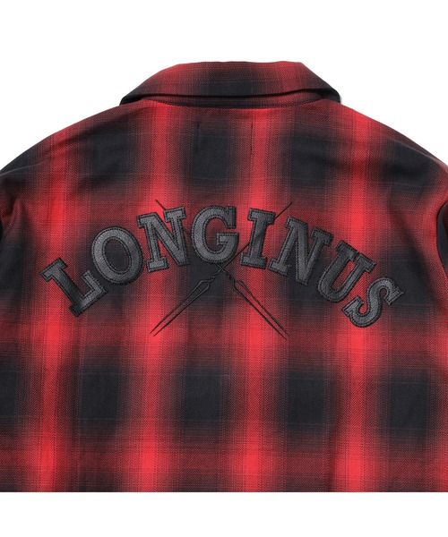RADIO EVA シャツ RADIO EVA A189 Longinus OPEN NECKED OMBRE CHECKED