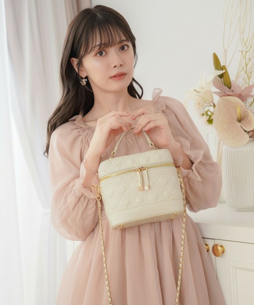 le reve vaniller ハンドバッグ ハート柄 キルティング バニティ