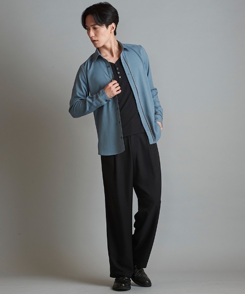 NO ID.（ノーアイディー） シャツ ms5590- ZIPレギュラーカラーSH